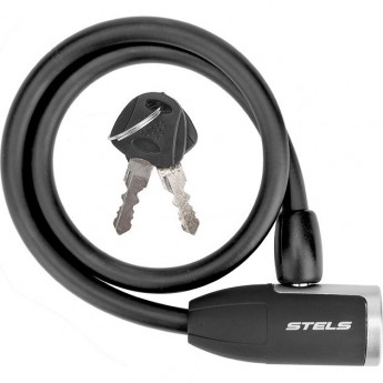 Трос-замок STELS 84356, 10х650 мм, чёрный Трос-замок STELS 84356, 10х650 мм, чёрный